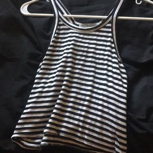 black and white crop top